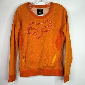 Fox Orange Long sleeve Pullover Sweatshirt Size Medium